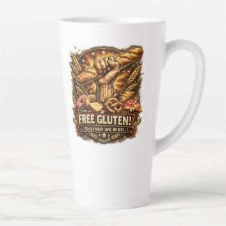 Free Gluten! Funny Bread Lover Coffee Mug Latte Mok