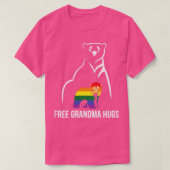Free Grandma Hugs Gay Pride LGBT Rainbow Women Gra T-shirt (Design voorkant)