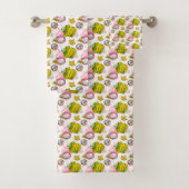 Free Hand Textured Fruit Pattern Bad Handdoek (Insitu)