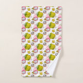 Free Hand Textured Fruit Pattern Bad Handdoek (Handdoek)