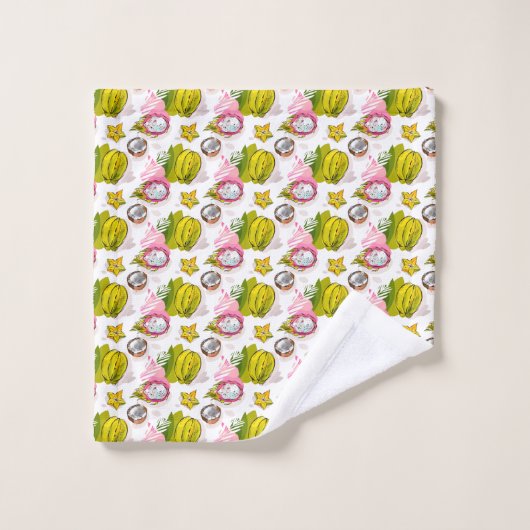 Free Hand Textured Fruit Pattern Bad Handdoek (Wasdoekje)