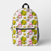 Free Hand Textured Fruit Pattern Bedrukte Rugzak (Voorkant)
