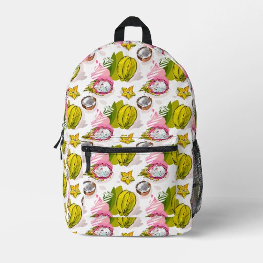 Free Hand Textured Fruit Pattern Bedrukte Rugzak (Voorkant)