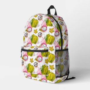 Free Hand Textured Fruit Pattern Bedrukte Rugzak
