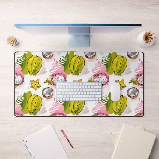 Free Hand Textured Fruit Pattern Bureaumat (Kantoor 1)