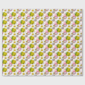 Free Hand Textured Fruit Pattern Cadeaupapier (Vlak)