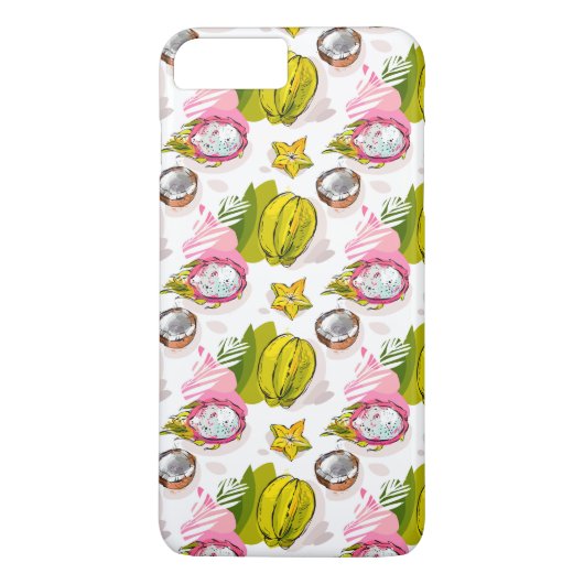 Free Hand Textured Fruit Pattern Case-Mate iPhone Case (Achterkant)