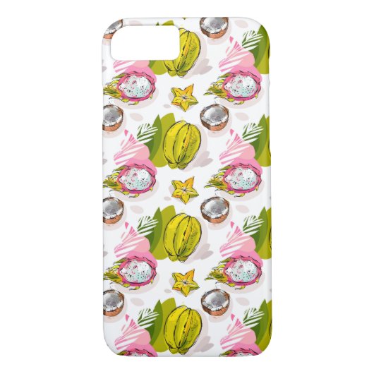 Free Hand Textured Fruit Pattern Case-Mate iPhone Case (Achterkant)