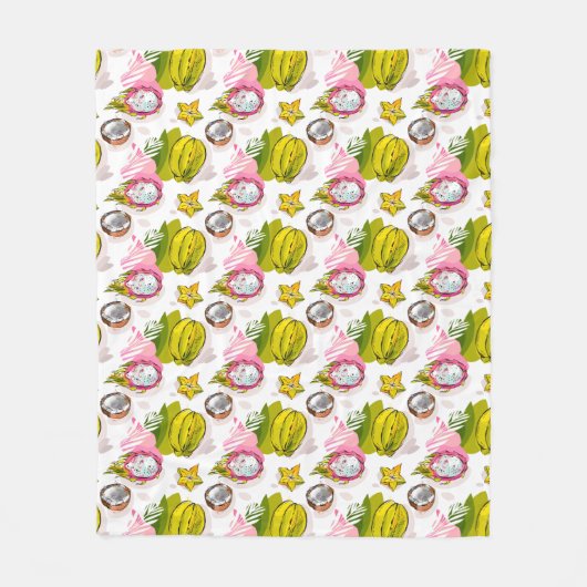 Free Hand Textured Fruit Pattern Fleece Deken (Voorkant)