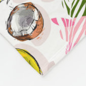 Free Hand Textured Fruit Pattern Fleece Deken (Hoek)