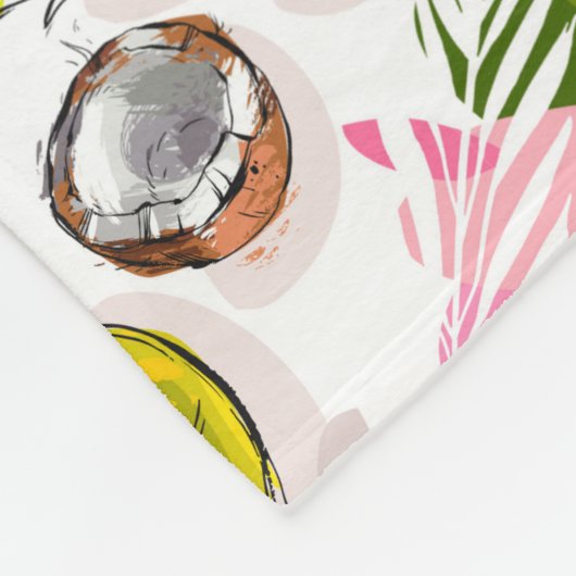 Free Hand Textured Fruit Pattern Fleece Deken (Hoek)