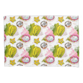 Free Hand Textured Fruit Pattern Kussensloop (Voorkant-Links)