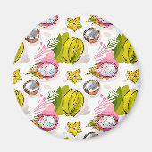 Free Hand Textured Fruit Pattern Magneet (Voorkant)