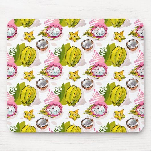 Free Hand Textured Fruit Pattern Muismat (Voorkant)