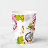 Free Hand Textured Fruit Pattern Papieren Bekers (Rechts)