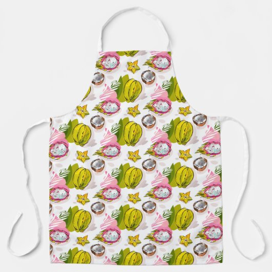 Free Hand Textured Fruit Pattern Schort (Voorkant)