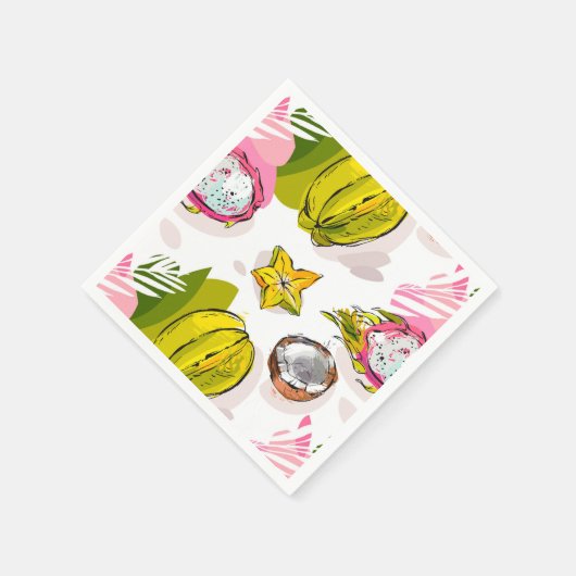 Free Hand Textured Fruit Pattern Servet (Hoek)