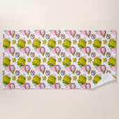 Free Hand Textured Fruit Pattern Strandlaken (Voorkant)