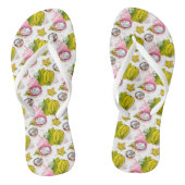 Free Hand Textured Fruit Pattern Teenslippers (Voetbed)