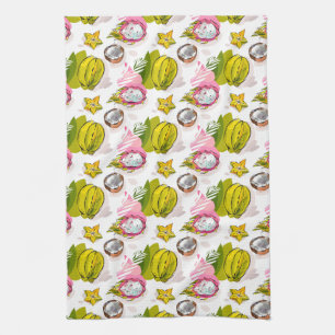Free Hand Textured Fruit Pattern Theedoek
