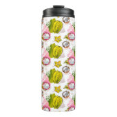 Free Hand Textured Fruit Pattern Thermosbeker (Voorkant)