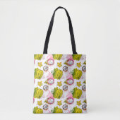 Free Hand Textured Fruit Pattern Tote Bag (Voorkant)
