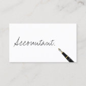 Free Handwriting Script Accountant Visitekaartje (Voorkant)