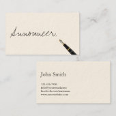 Free Handwriting Script Announcer Visitekaartje (Voorkant / Achterkant)