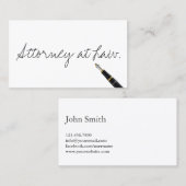 Free Handwriting Script Attorney Visitekaartje (Voorkant / Achterkant)