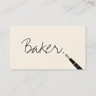 Free Handwriting Script Baker Visitekaartje