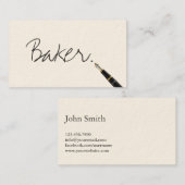Free Handwriting Script Baker Visitekaartje (Voorkant / Achterkant)