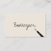 Free Handwriting Script Bookkeeper Visitekaartje (Voorkant)