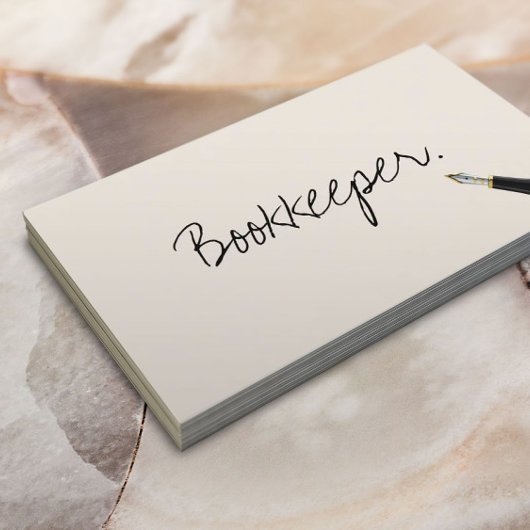 Free Handwriting Script Bookkeeper Visitekaartje