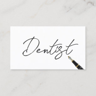 Free Handwriting Script Dentist Visitekaartje