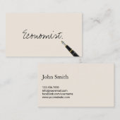 Free Handwriting Script Economist Visitekaartje (Voorkant / Achterkant)