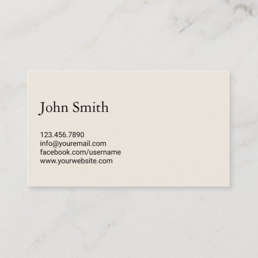 Free Handwriting Script Economist Visitekaartje (Achterkant)