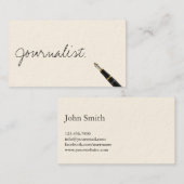Free Handwriting Script Journalist Visitekaartje (Voorkant / Achterkant)