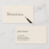 Free Handwriting Script Musician Visitekaartje (Voorkant / Achterkant)