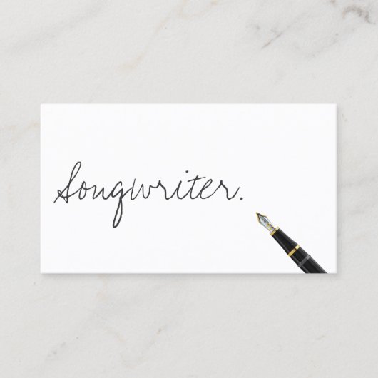 Free Handwriting Script Songwriter Visitekaartje (Voorkant)