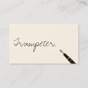 Free Handwriting Script Trumpeter Visitekaartje
