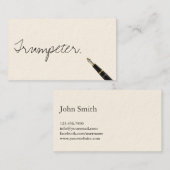Free Handwriting Script Trumpeter Visitekaartje (Voorkant / Achterkant)