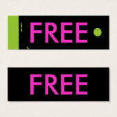 "FREE" Hang Label Mini Visitekaartjes (Voorkant /achterkant)