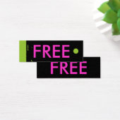 "FREE" Hang Label Mini Visitekaartjes (Bureau)