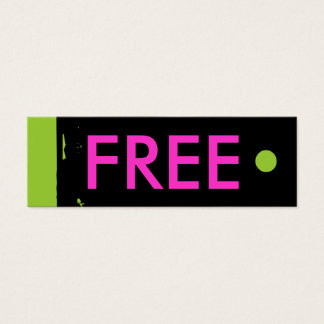 "FREE" Hang Label Mini Visitekaartjes