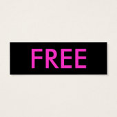 "FREE" Hang Label Mini Visitekaartjes (Achterkant)