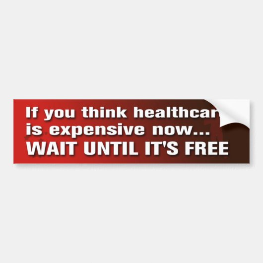 Free Healthcare Bumpersticker (Voorkant)