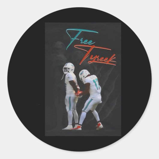 Free Hill Tyreek Ronde Sticker (Voorkant)