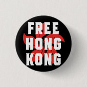 Free Hong Kong Classic Round Button (Voorkant)