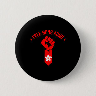 Free Hong Kong - Verzet u tegen de vlag van Hong K Ronde Button 5,7 Cm