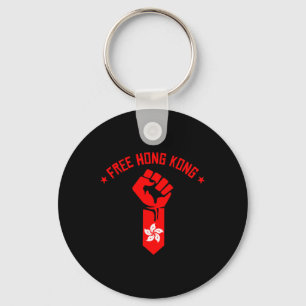 Free Hong Kong - Verzet u tegen de vlag van Hong K Sleutelhanger